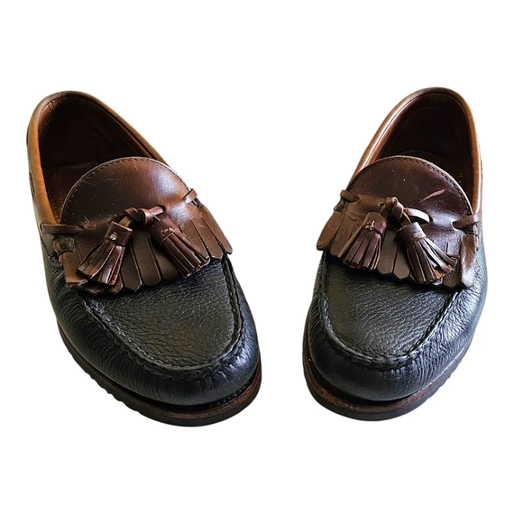 Allen Edmonds Nashua Pebbled Leather Tassel Loafers 7.5 Old Money Modern Preppy